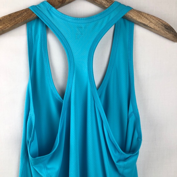 ZELLA Blue Racer Back Athletic Tank Top Sz LARGE - Picture 7 of 7